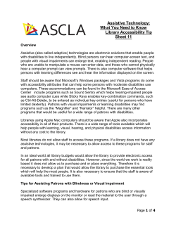 library accessibility and assistive technology