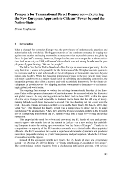 Transnational Direct Democracy Kauffmann