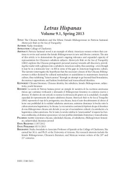 The Chicana Subaltern and the Ethnic Female Bildungsroman in