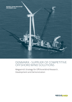 Denmark - supplier of competitive offshore winD solutions