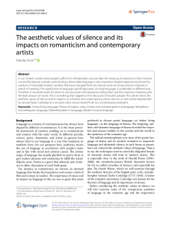 The aesthetic values of silence and its impacts on romanticism and