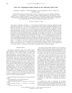 Four New Topological Indices Based on the Molecular Path Code