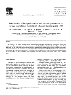 Distribution of inorganic carbon and related parameters in surface