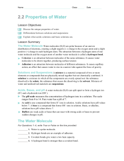 Properties of Water and pH_Review