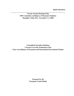 Use of the Centralized Securities Database in the Production of the