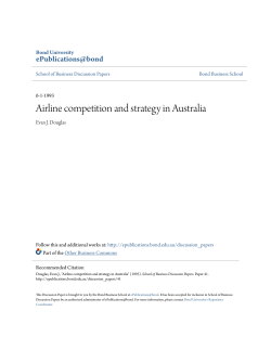 Airline competition and strategy in Australia