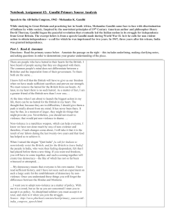 Notebook Assignment #2: Gandhi Primary Source Analysis