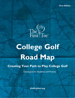 College Golf Road Map - The First Tee Intranet