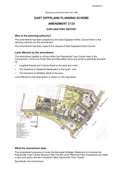 5 1 8 App Planning Scheme Amendment C133 Paynesville Central