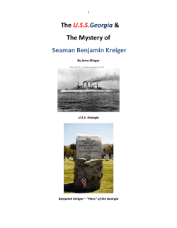 The U.S.S. Georgia and the Mystery of Seaman Benjamin Kreiger