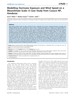 Modelling Hurricane Exposure and Wind Speed on a Mesoclimate
