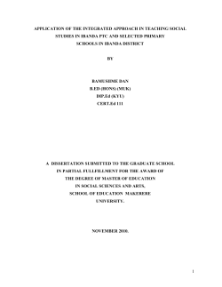 application of intergrated approach in teaching social studies in