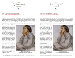 THE FEAST OF CHRISTINA ROSSETTI THE FEAST OF CHRISTINA