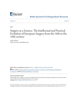 Surgery as a Science: The Intellectual and Practical Evolution of