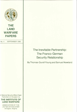 THE LAND WARFARE PAPERS The Inevitable Partnership: The