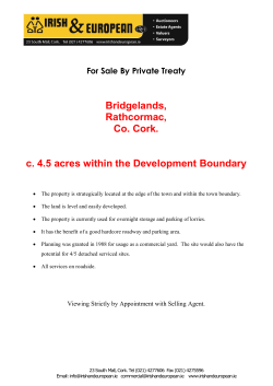 Bridgelands, Rathcormac, Co. Cork. c. 4.5 acres within
