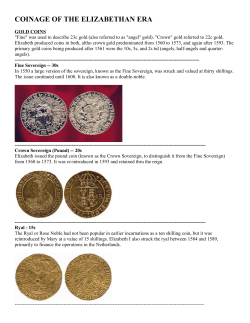 COINAGE OF THE ELIZABETHAN ERA