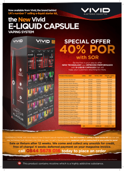 the Vivid Capsules flyer