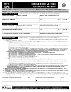 MFV GPS - City of Chicago