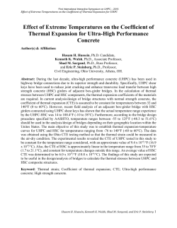 Effect of Extreme Temperatures on the Coefficient of Thermal