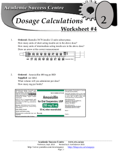 Dosage Calculations 2