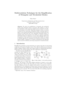 Multiresolution Techniques for the Simplification of Triangular and