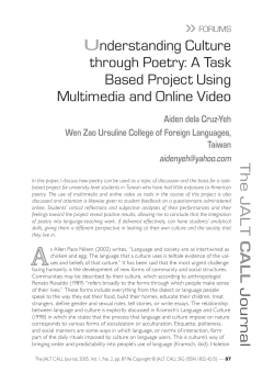 Full Text PDF - JALT CALL Journal