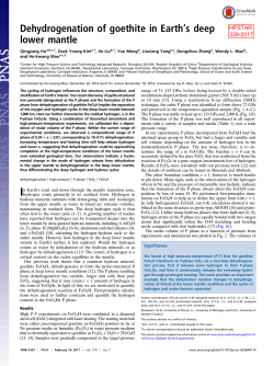 Dehydrogenation of goethite in Earth`s deep lower mantle