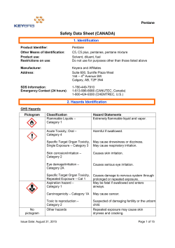 Pentane Canada SDS Keyera