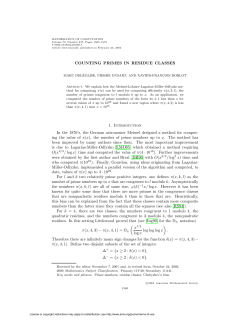 Counting primes in residue classes