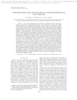 food web structure and the role of epilithic biofilms in