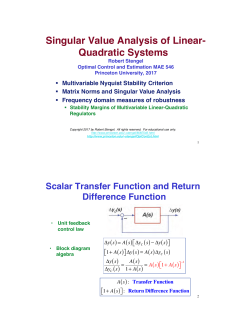 Singular-Value Analysis of Linear-Quadratic