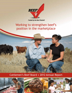 2012 Beef Board Annual Report