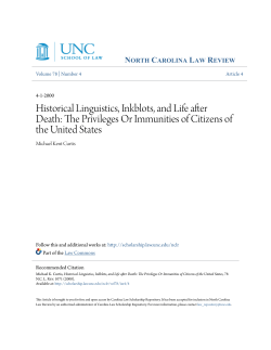 Historical Linguistics, Inkblots, and Life after Death: The Privileges