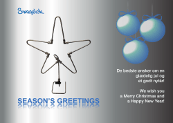 De bedste &oslash;nsker om en gl&aelig;delig jul og et godt nyt&aring;r! We wish you