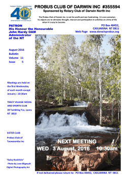 BULLETIN AUGUST 2016
