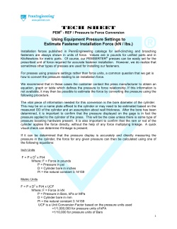 REF/Machine Pressure to Force Conversion
