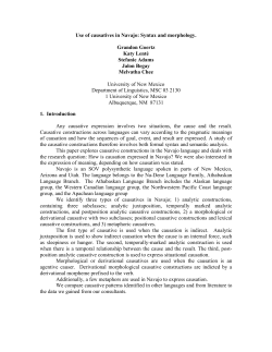 Use of causatives in Navajo