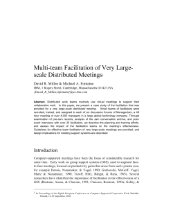 Multi-team Facilitation of Very Large