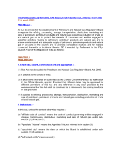 The Petroleum and Natural Gas Regulatory Board Act 2006 175 Kb