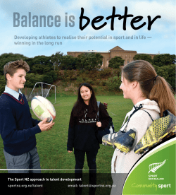 Balance is better - Sport New Zealand