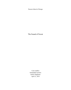 The Sound of Sweat - The New School Learning Portfolio!