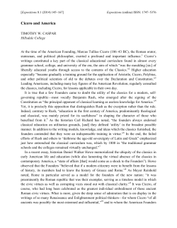 Cicero and America