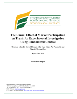 The Causal Effect of Market Participation on Trust