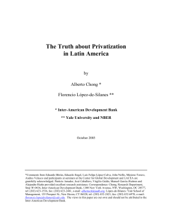 The Truth about Privatization in Latin America