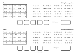 x = 1 x = 2 x= 4 x = 9 x = 10 3x - 12 = 2x