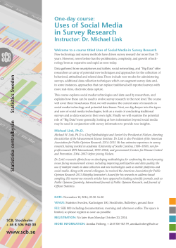 Uses of Social Media in Survey Research