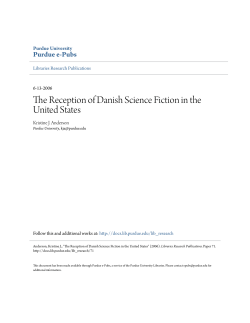 The Reception of Danish Science Fiction in the - Purdue e-Pubs