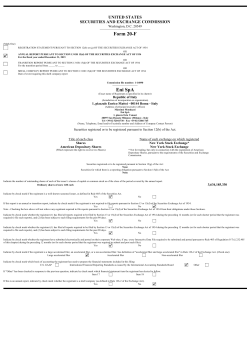 Annual report on Form 20-F 2015