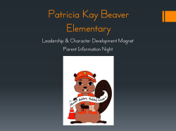 Parent Info Night - Patricia Kay Beaver Elementary